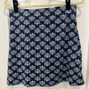 La Mer Luxe Navy Coral Print Skort – Size S – Built-In Shorts